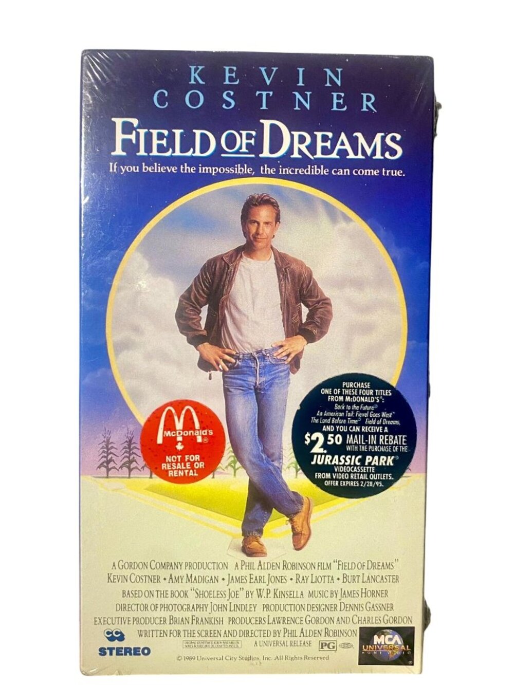 Field Of Dreams VHS 1992 Kevin Costner McDonalds Promo By MCA Universal PG